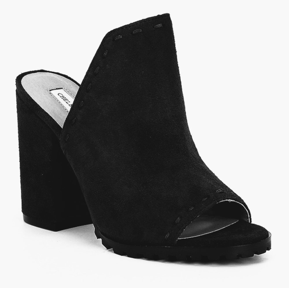 🍒Chelsea & Violet Tess Suede Block Heel Mules🍒